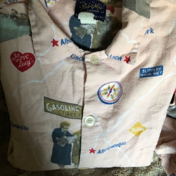 NICK&NORA LUCY CAR ROAD TRIP PJS, SZ L, MADE IN U.S, GUC-NO STAINS, VERY POPULAR - Picture 15 of 16